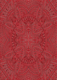 Machine Washable Transitional Red Rug, wshpat3709rd