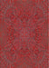 Machine Washable Transitional Tomato Red Rug, wshpat3709