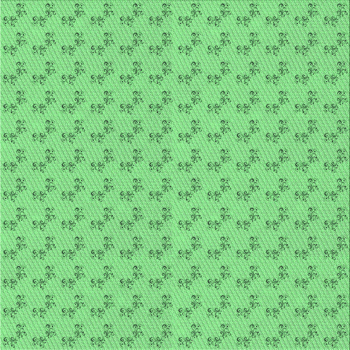 Round Machine Washable Transitional Green Rug, wshpat371grn