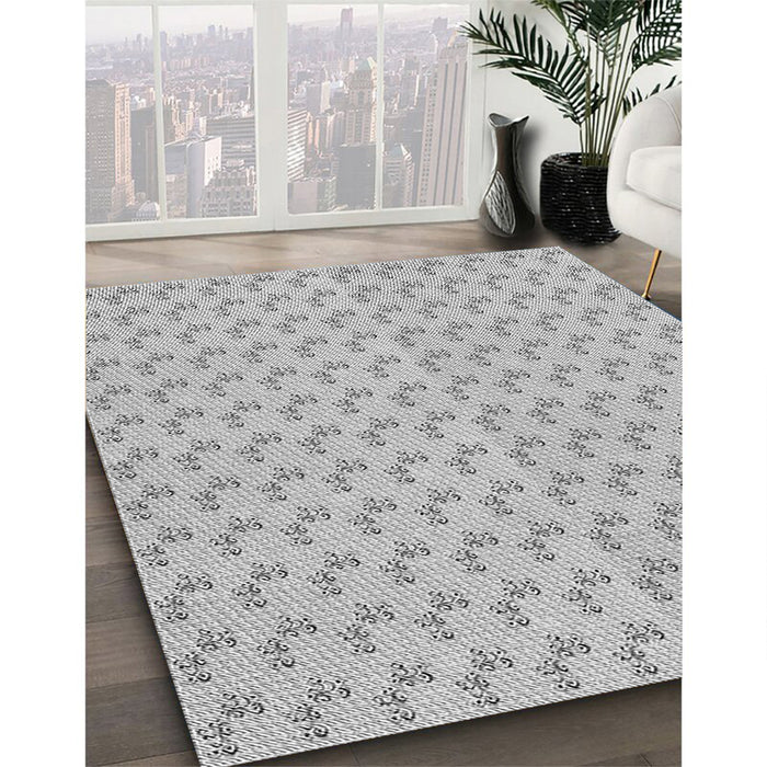 Patterned Gunmetal Gray Rug in Family Room, pat371gry