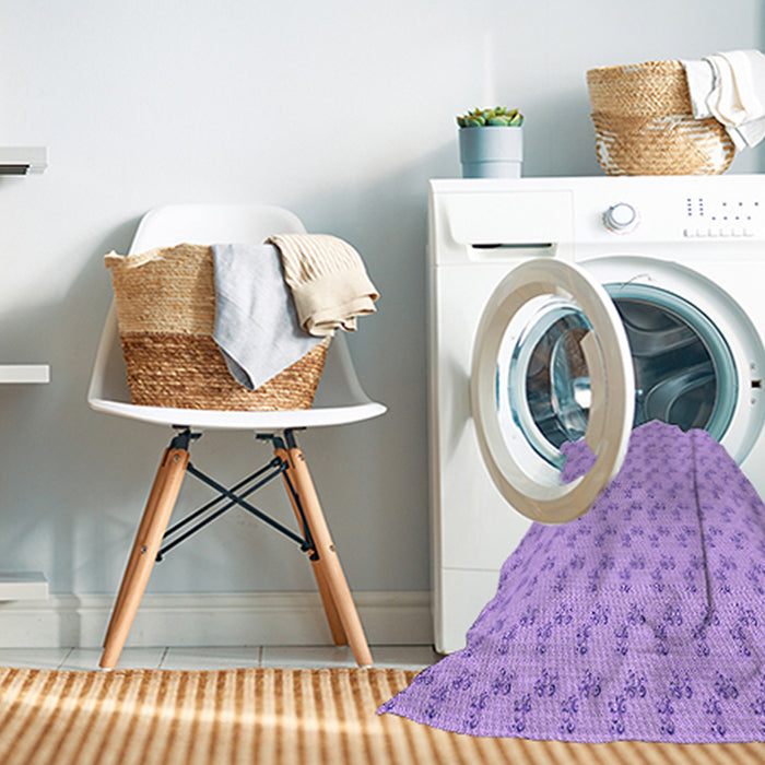 Machine Washable Transitional Purple Rug in a Washing Machine, wshpat371pur