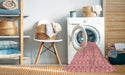 Machine Washable Transitional Pastel Pink Rug in a Washing Machine, wshpat371rd