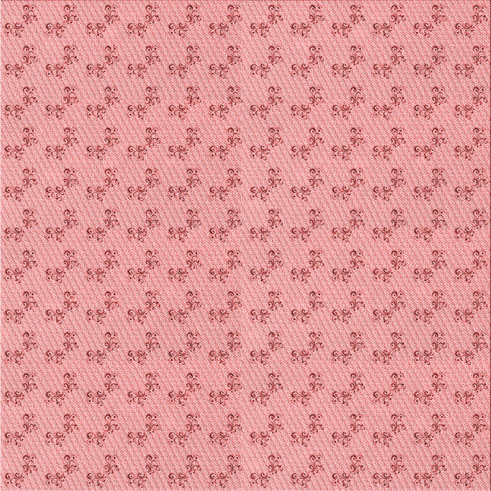 Round Patterned Pastel Pink Rug, pat371rd