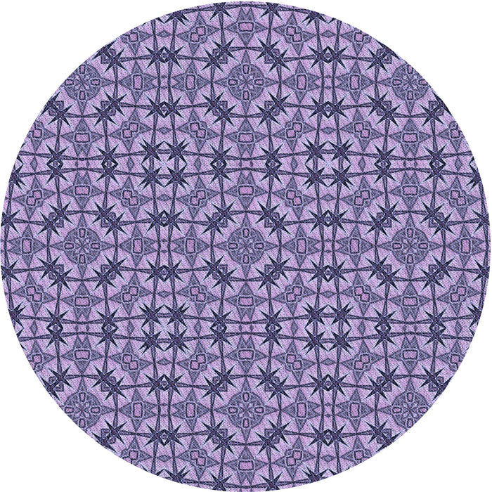 Square Machine Washable Transitional Deep Periwinkle Purple Rug in a Living Room, wshpat3710blu