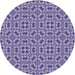 Square Machine Washable Transitional Deep Periwinkle Purple Rug in a Living Room, wshpat3710blu