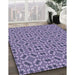 Machine Washable Transitional Deep Periwinkle Purple Rug in a Family Room, wshpat3710blu