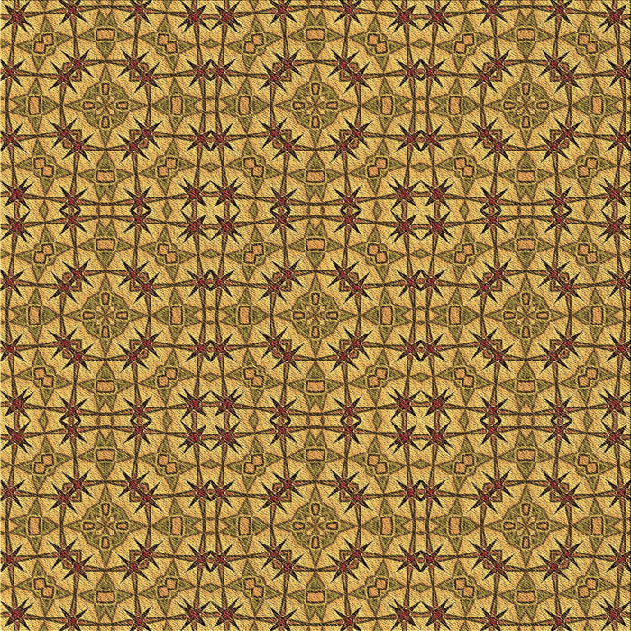 Round Machine Washable Transitional Saddle Brown Rug, wshpat3710brn