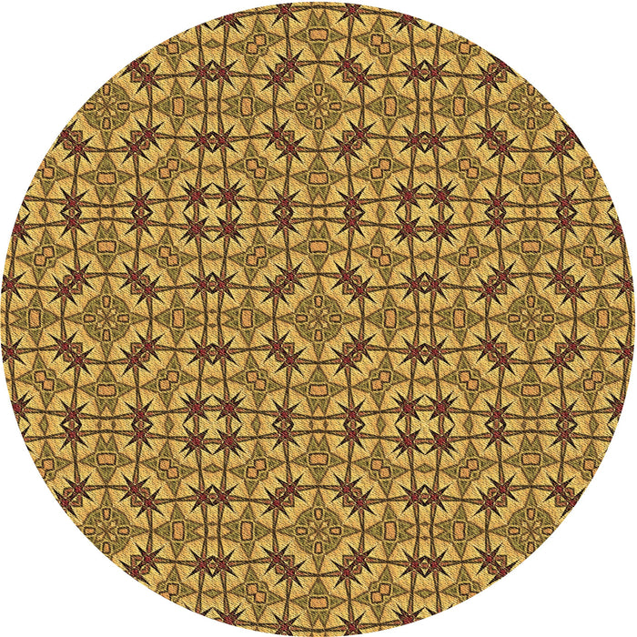 Square Machine Washable Transitional Saddle Brown Rug in a Living Room, wshpat3710brn