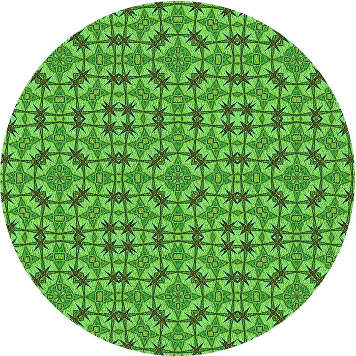 Square Machine Washable Transitional Green Rug in a Living Room, wshpat3710grn