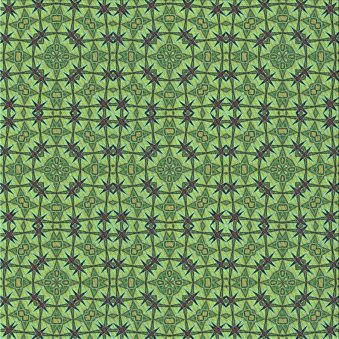 Round Machine Washable Transitional Medium Forest Green Rug, wshpat3710lblu