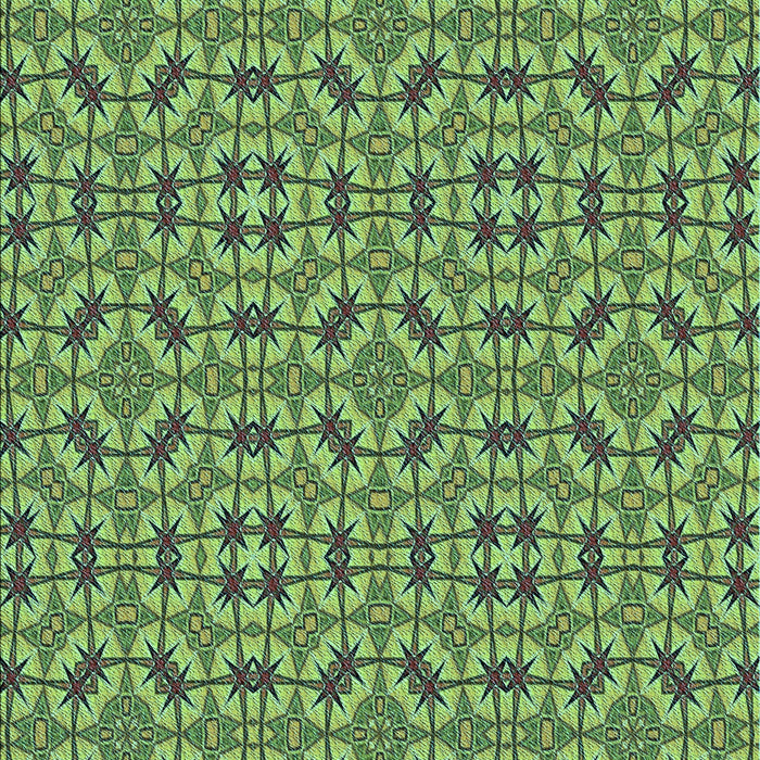 Machine Washable Transitional Medium Forest Green Rug, wshpat3710lblu