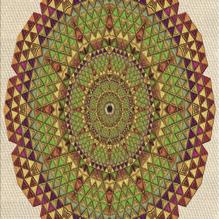 Patterned Saddle Brown Rug, pat3711brn