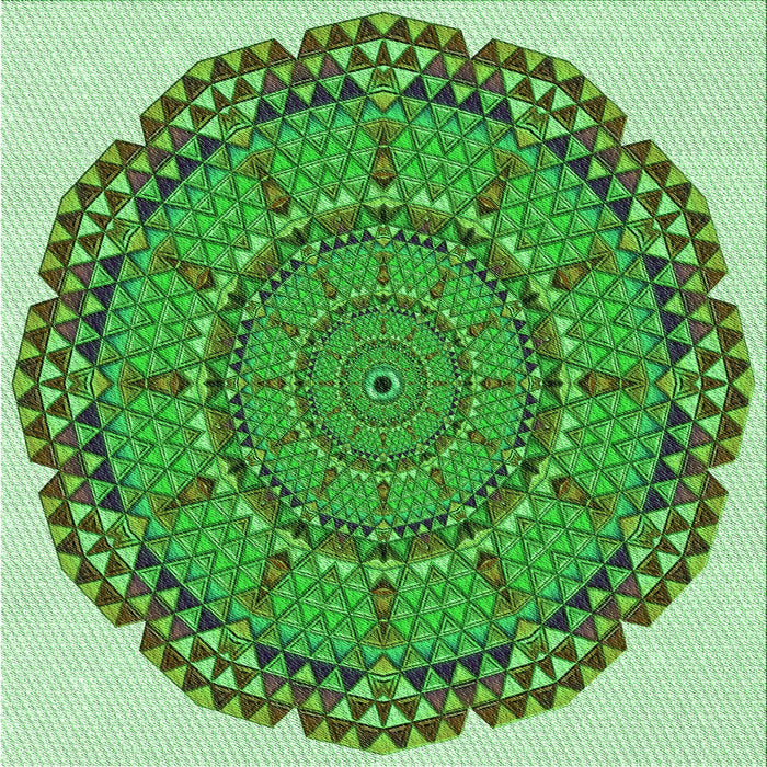 Round Machine Washable Transitional Jade Green Rug, wshpat3711grn