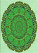 Patterned Jade Green Rug, pat3711grn