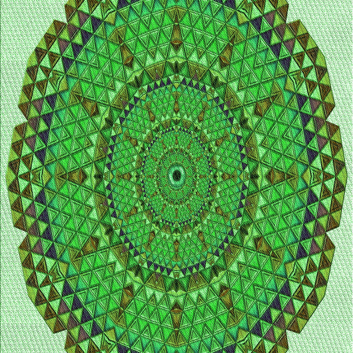 Machine Washable Transitional Jade Green Rug, wshpat3711grn