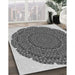 Patterned Silver Gray Rug in Family Room, pat3711gry