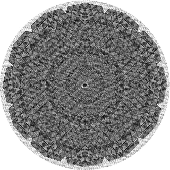 Square Patterned Silver Gray Rug, pat3711gry