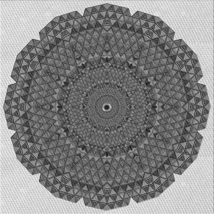 Round Patterned Silver Gray Rug, pat3711gry