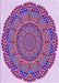 Patterned Bright Lilac Purple Rug, pat3711pur