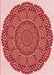 Patterned Pastel Pink Rug, pat3711rd