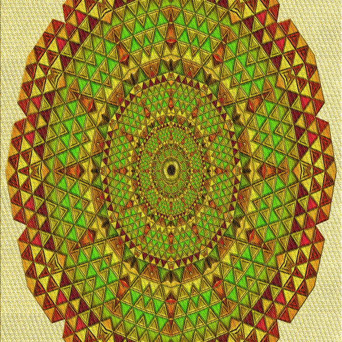 Machine Washable Transitional Bold Yellow Rug, wshpat3711yw