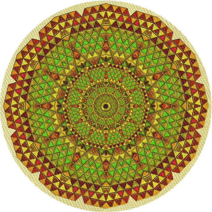 Square Patterned Bold Yellow Rug, pat3711yw