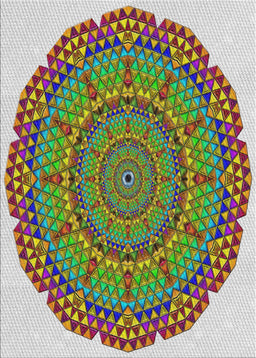 Patterned Sage Green Novelty Rug, pat3711