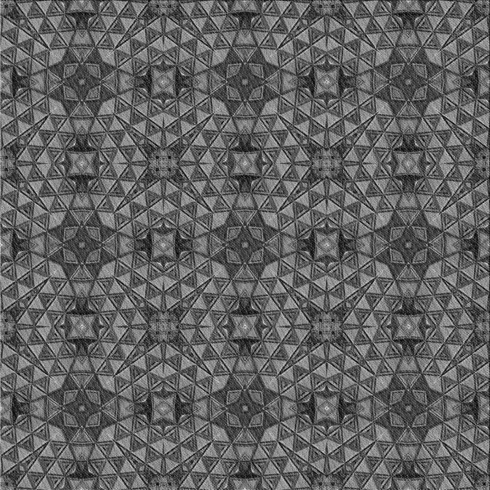 Round Patterned Dark Gray Black Rug, pat3712gry