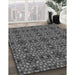 Machine Washable Transitional Dark Gray Black Rug in a Family Room, wshpat3712gry