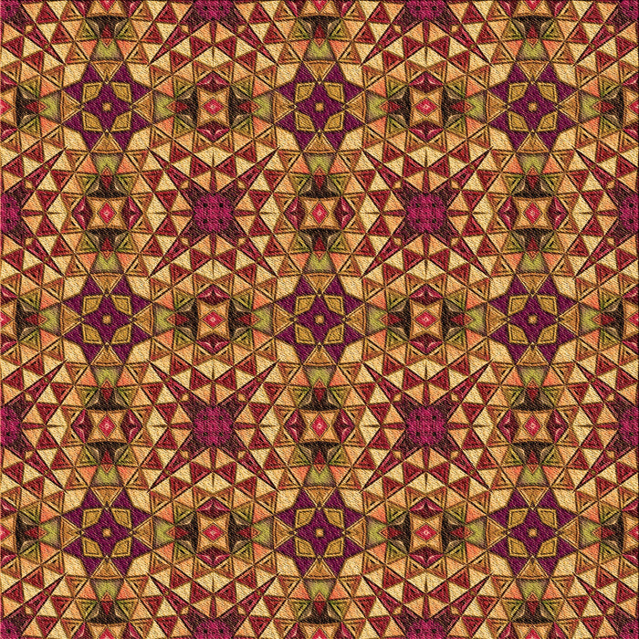 Round Patterned Orange Rug, pat3712org