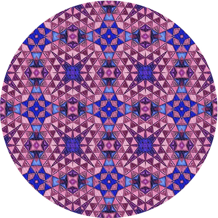 Square Patterned Dark Magenta Purple Rug, pat3712pur