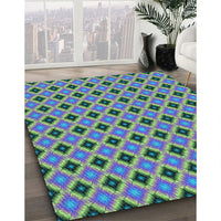 Patterned Deep Periwinkle Purple Rug, pat3713lblu