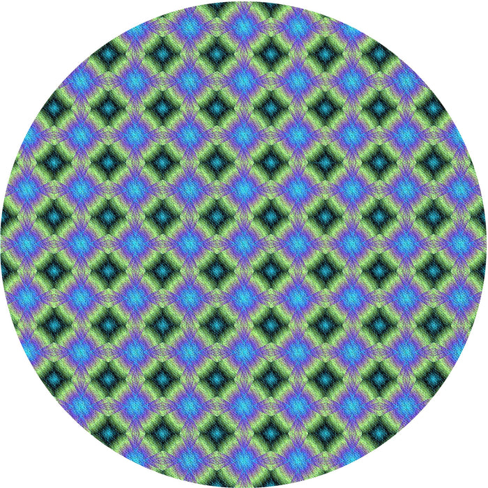 Square Machine Washable Transitional Deep Periwinkle Purple Rug in a Living Room, wshpat3713lblu