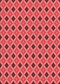 Machine Washable Transitional Red Rug, wshpat3713rd