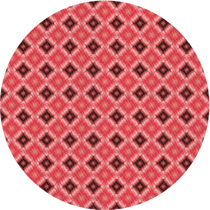 Square Patterned Red Rug, pat3713rd