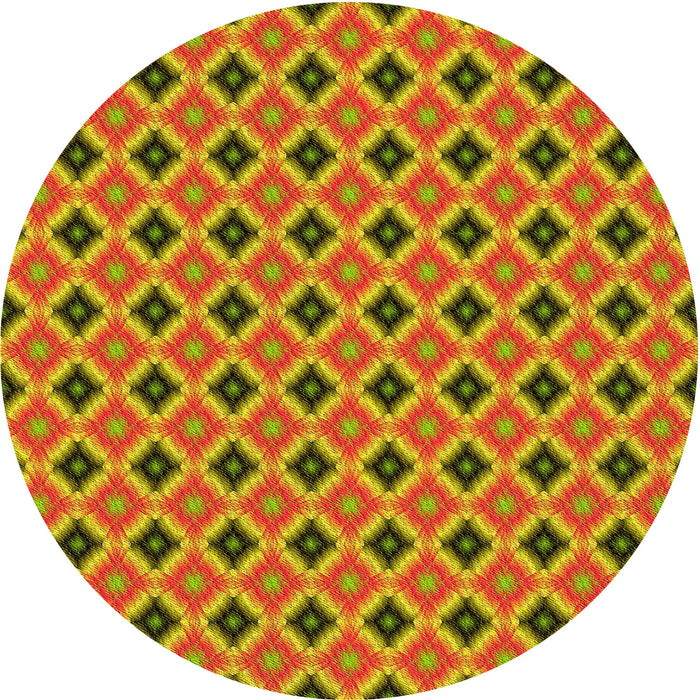 Square Patterned Yellow Rug, pat3713yw