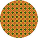 Square Patterned Yellow Rug, pat3713yw