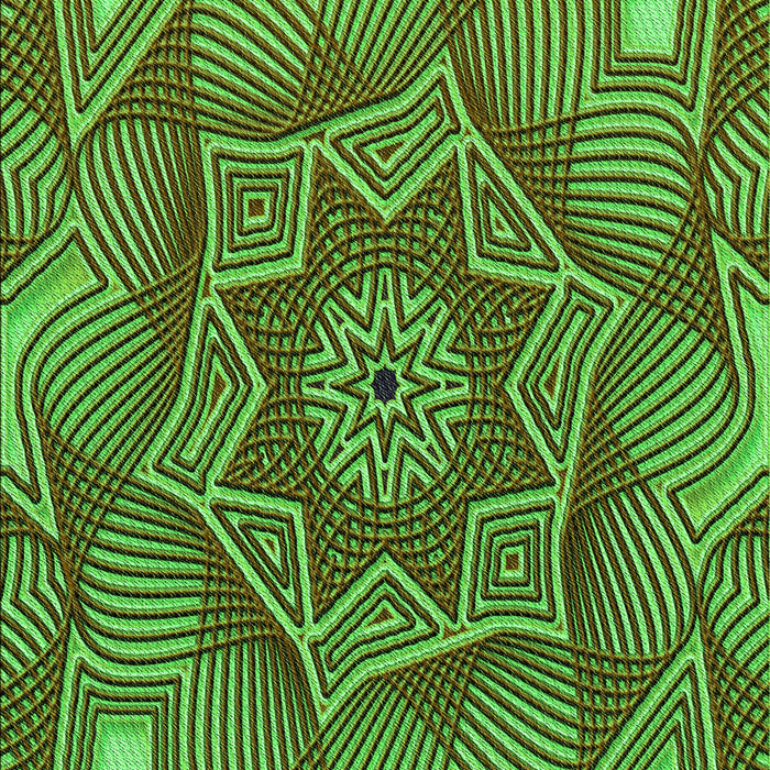 Patterned Green Rug, pat3714grn