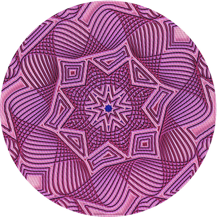 Square Machine Washable Transitional Burnt Pink Rug in a Living Room, wshpat3714pur