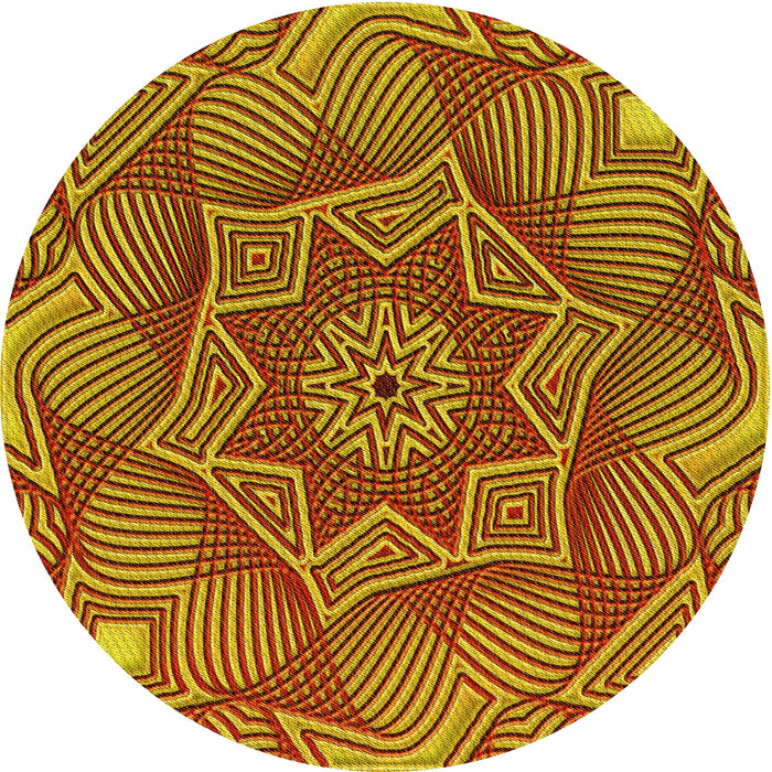 Square Patterned Tomato Red Rug, pat3714yw