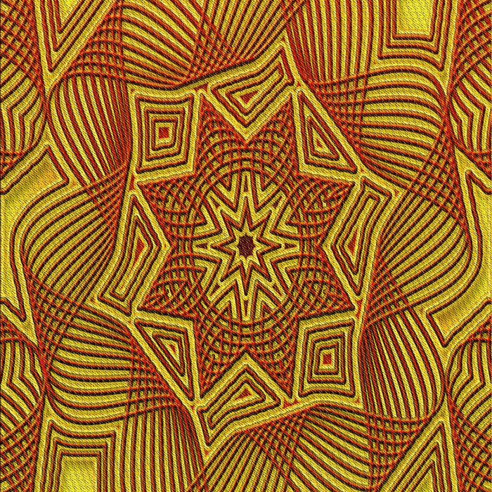 Machine Washable Transitional Tomato Red Rug, wshpat3714yw