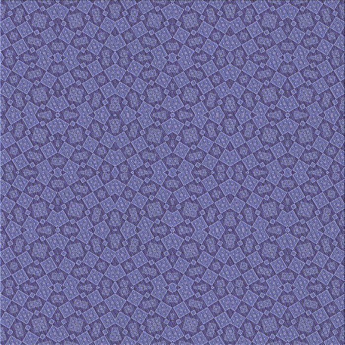Round Machine Washable Transitional Deep Periwinkle Purple Rug, wshpat3715blu