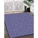 Patterned Deep Periwinkle Purple Rug in Family Room, pat3715blu