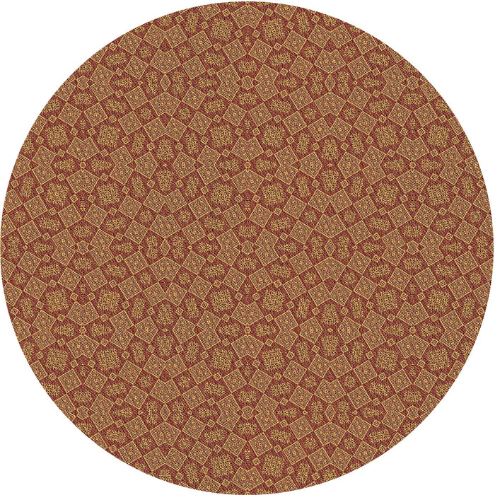 Square Patterned Orange Rug, pat3715brn