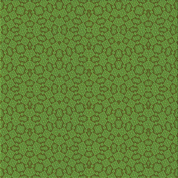 Round Patterned Seaweed Green Rug, pat3715grn