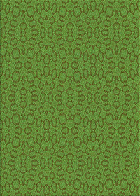 Machine Washable Transitional Seaweed Green Rug, wshpat3715grn