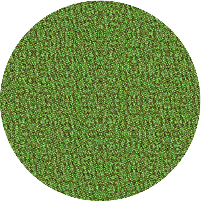 Square Patterned Seaweed Green Rug, pat3715grn