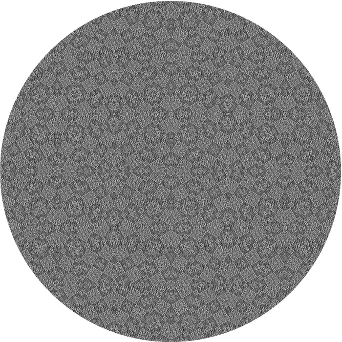 Square Patterned Gunmetal Gray Rug, pat3715gry