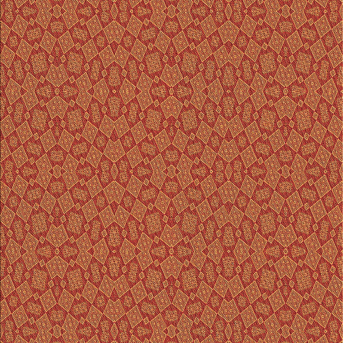 Patterned Neon Orange Rug, pat3715org