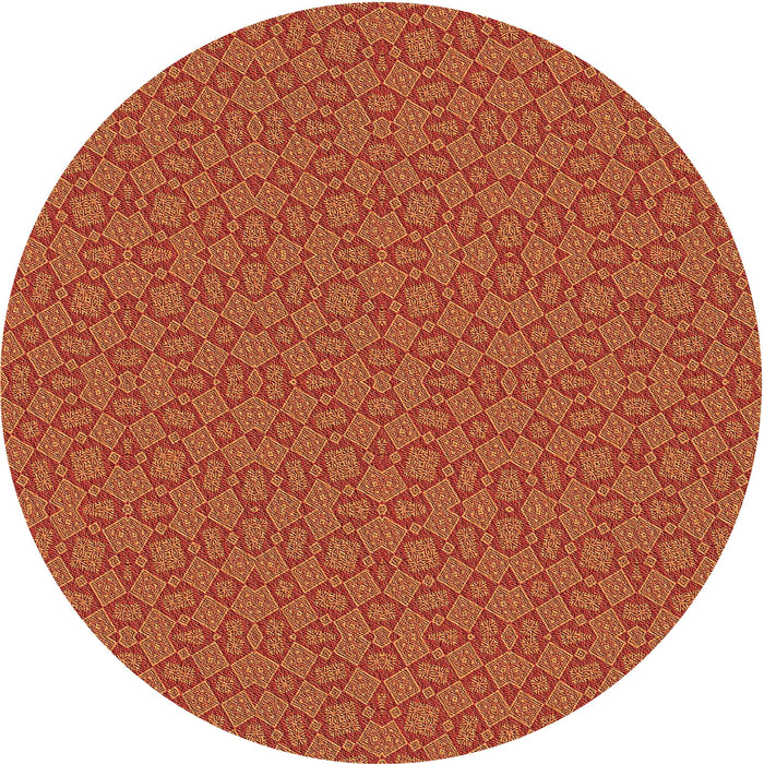 Square Machine Washable Transitional Neon Orange Rug in a Living Room, wshpat3715org